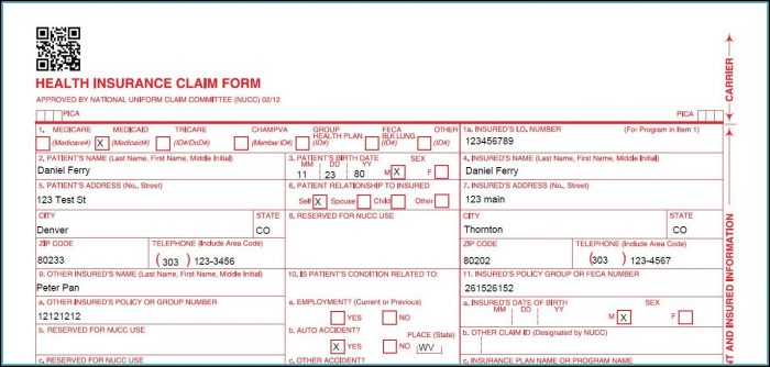 Cms 1500 Form Fillable Free Cms 1500 Form Fillable Free
