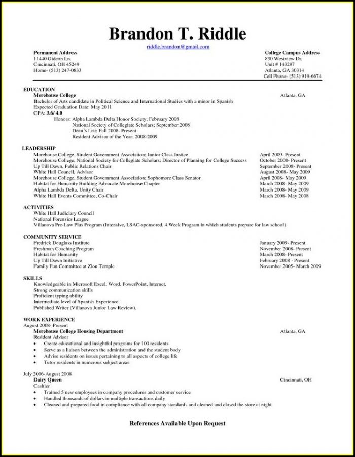 College Student Resume Builder Free College Student Resume Builder Free