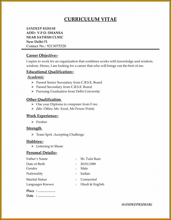 Different Resume Styles Examples Different Resume Styles Examples