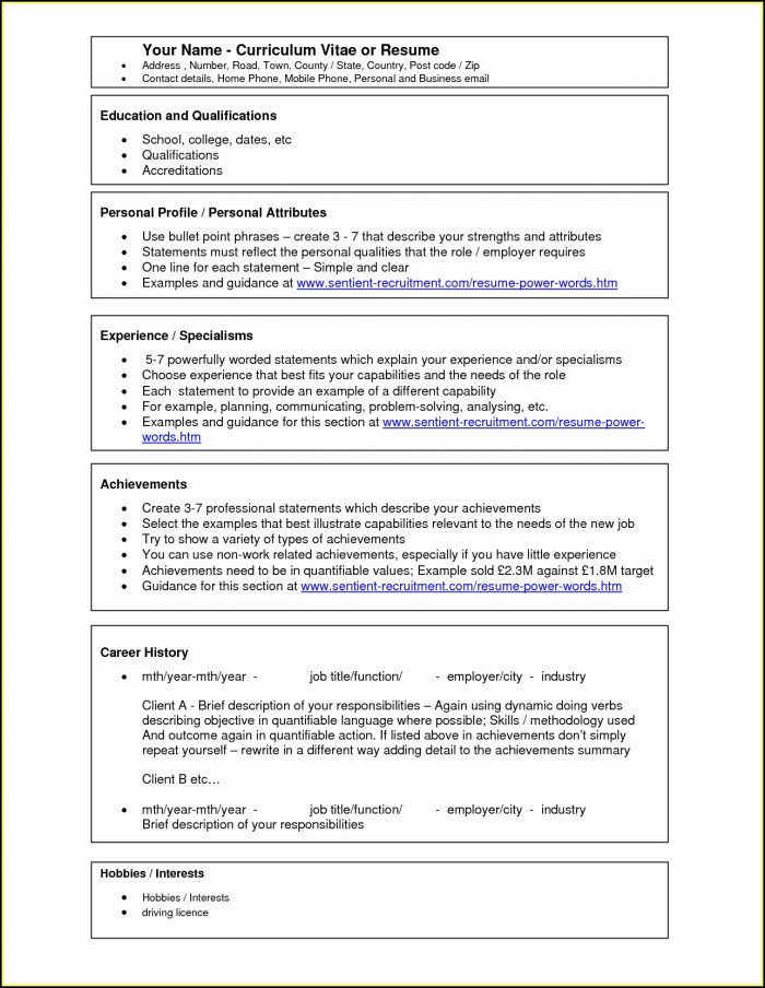 Downloadable Simple Resume Format In Word Downloadable Simple Resume Format In Word