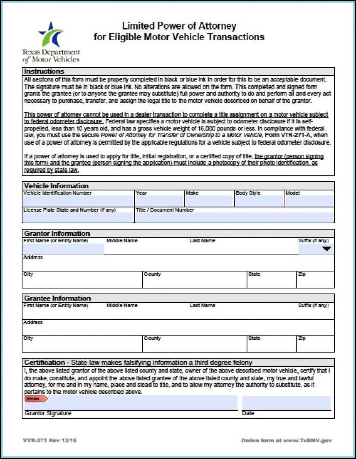 Durable Financial Power Of Attorney Form Texas Durable Financial Power Of Attorney Form Texas