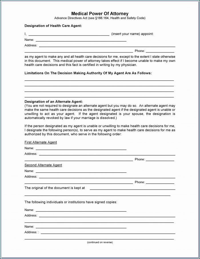 Durable Power Of Attorney Form Texas Pdf Durable Power Of Attorney Form Texas Pdf