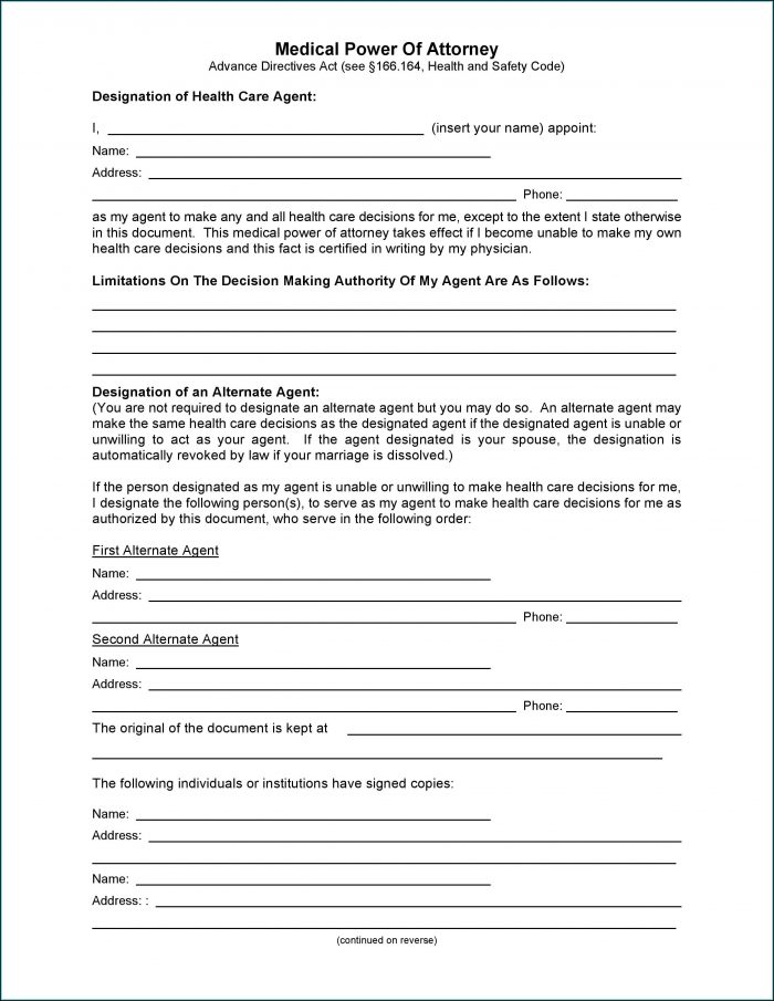 Durable Power Of Attorney Texas Form 2019 Durable Power Of Attorney Texas Form 2019
