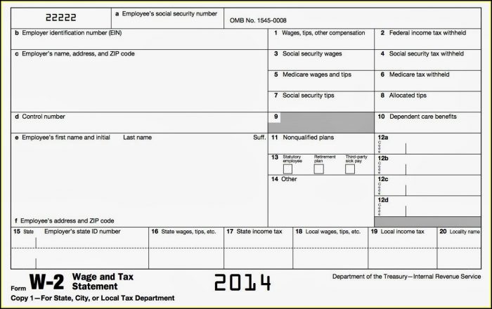 Fillable And Printable W 2 Forms Fillable And Printable W 2 Forms