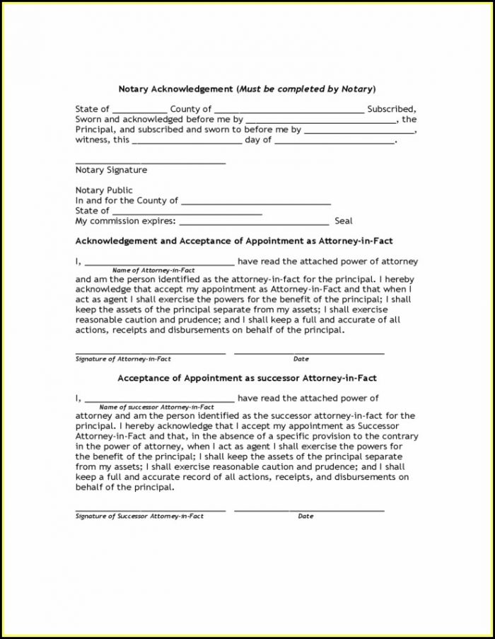 Florida Durable Power Of Attorney Form Free Florida Durable Power Of Attorney Form Free
