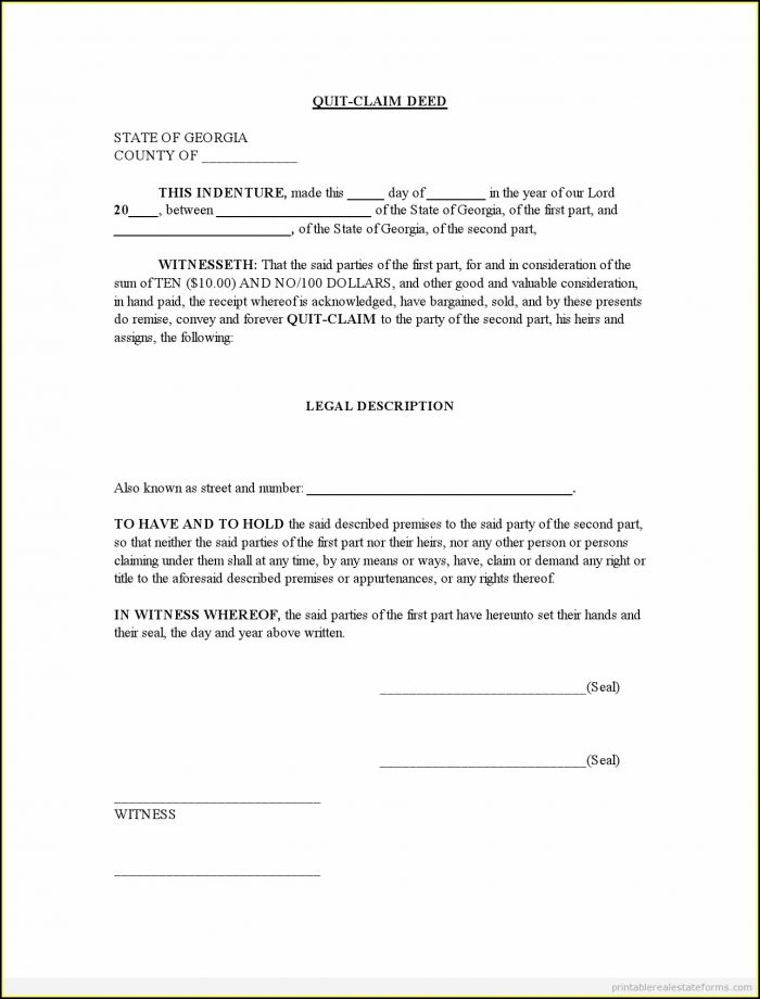 Florida Quit Claim Deed Form Free Florida Quit Claim Deed Form Free