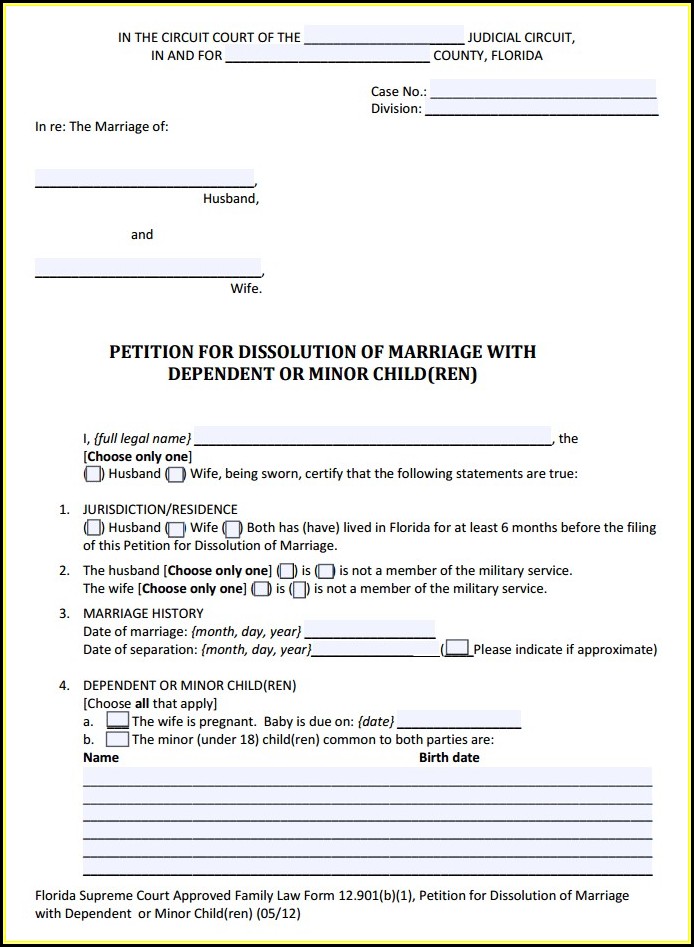 Florida Separation Agreement Form Florida Separation Agreement Form