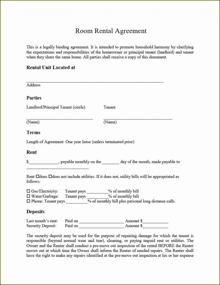 Free House Rental Agreement Form Template Free House Rental Agreement Form Template
