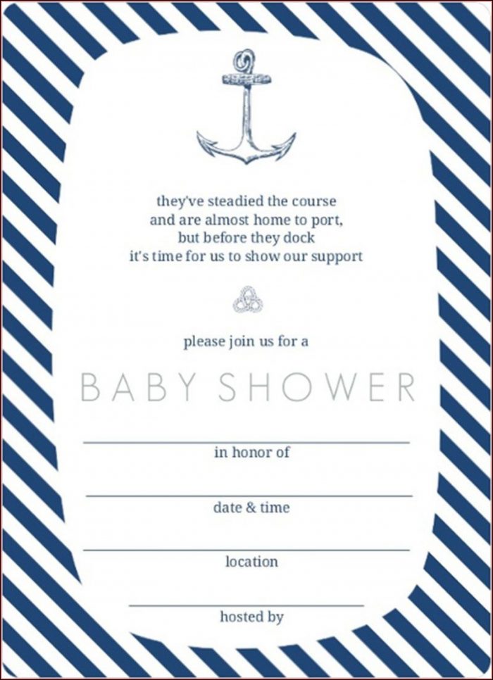 Free Nautical Baby Shower Invitation Templates Free Nautical Baby Shower Invitation Templates