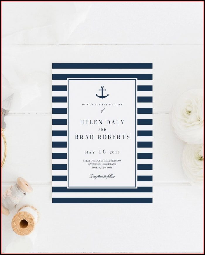 Free Nautical Wedding Invitation Templates Free Nautical Wedding Invitation Templates
