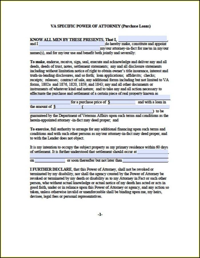 Free Printable Durable Power Of Attorney Form For Virginia Free Printable Durable Power Of Attorney Form For Virginia
