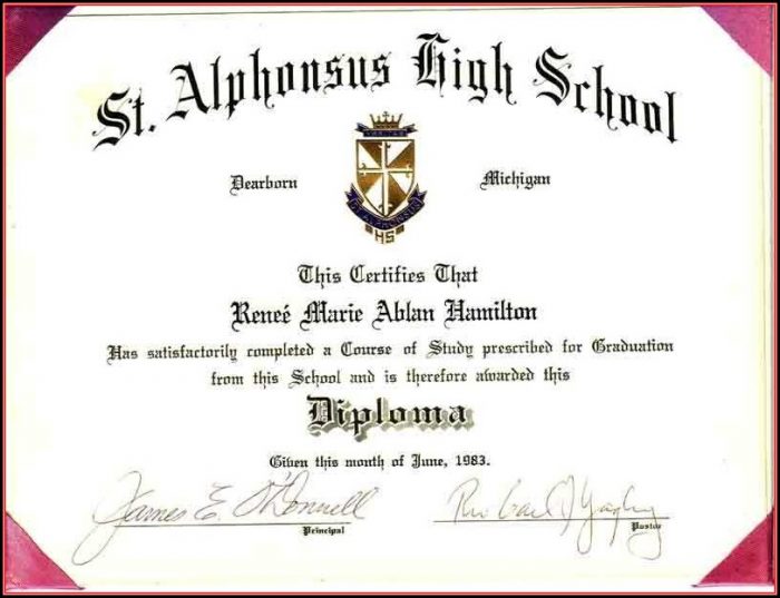 Free Printable Fake High School Diploma Free Printable Fake High School Diploma