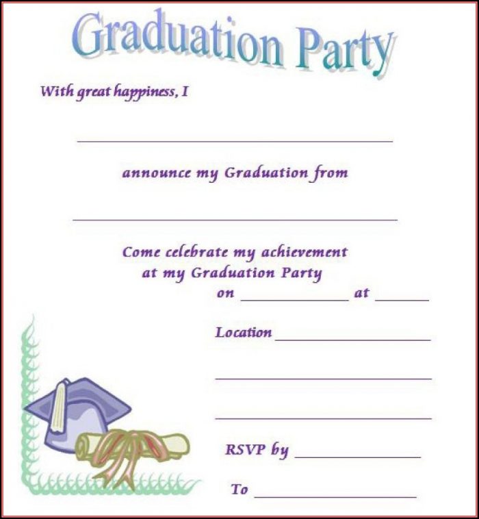 Free Printable Graduation Invitation Templates Free Printable Graduation Invitation Templates