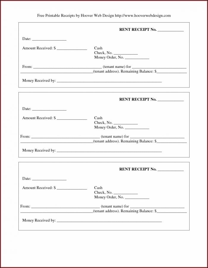 Free Printable Receipt Template Free Printable Receipt Template