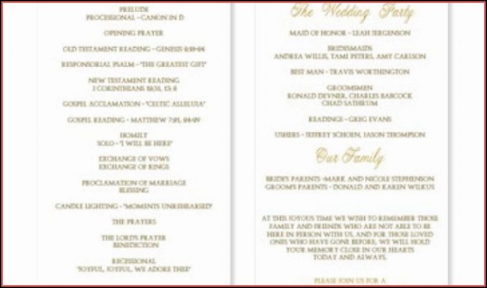 Free Printable Wedding Program Templates Download Free Printable Wedding Program Templates Download