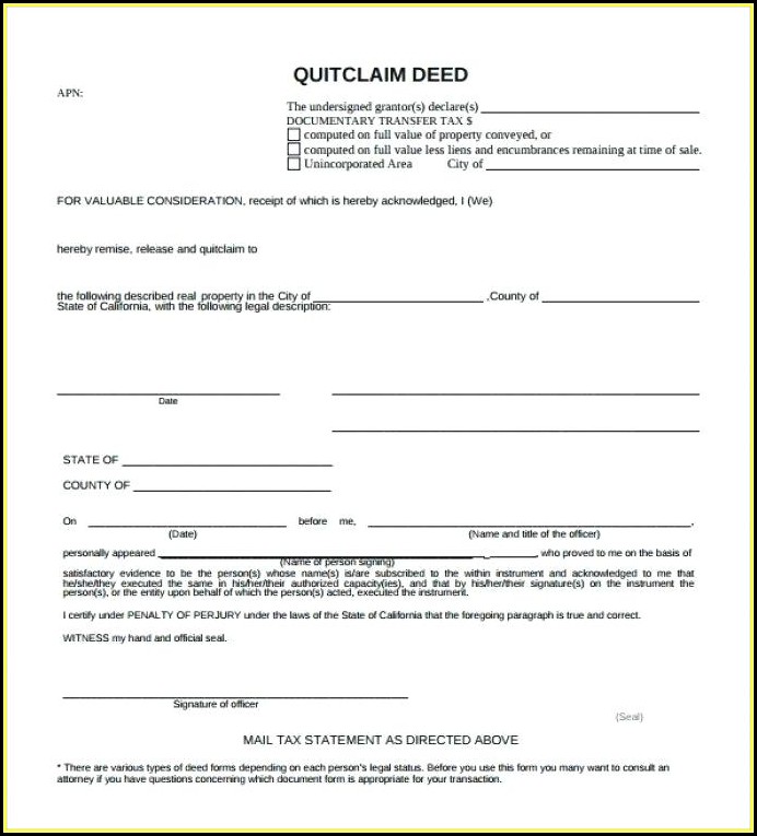 Free Quick Claim Deed Form Texas Free Quick Claim Deed Form Texas