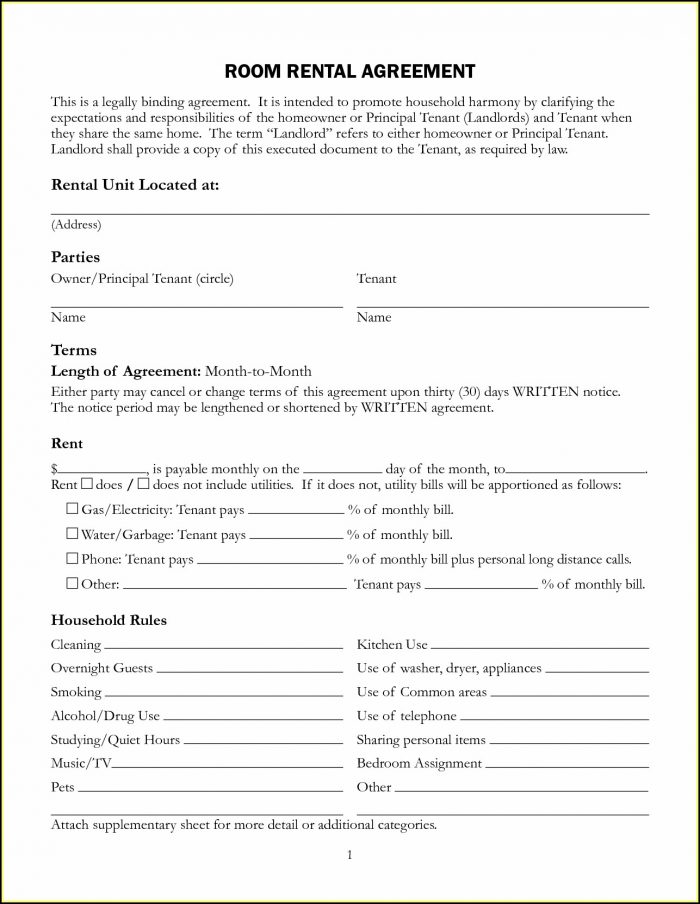 Free Rental Agreement Form Template Free Rental Agreement Form Template