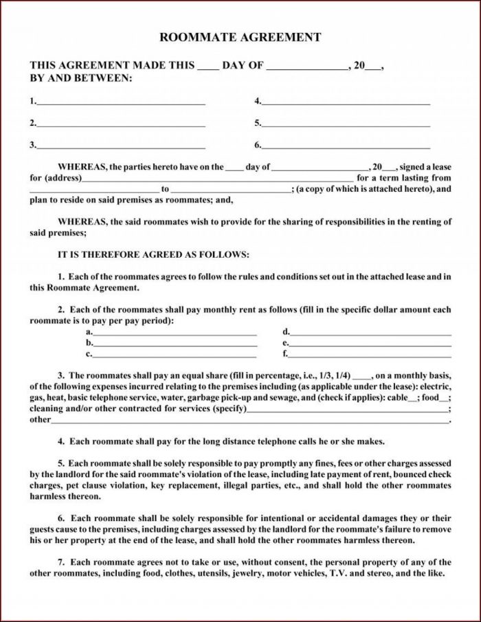 Free Room Rental Lease Agreement Template Free Room Rental Lease Agreement Template