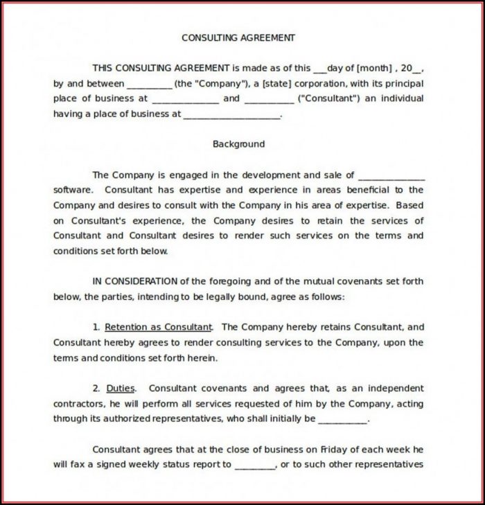 Free Simple Consulting Agreement Template Uk Free Simple Consulting Agreement Template Uk