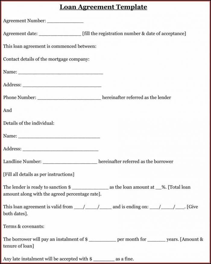 Free Simple Loan Agreement Form Template Free Simple Loan Agreement Form Template