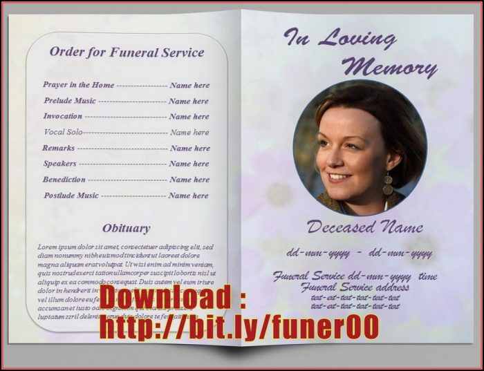 Funeral Service Template Free Funeral Service Template Free