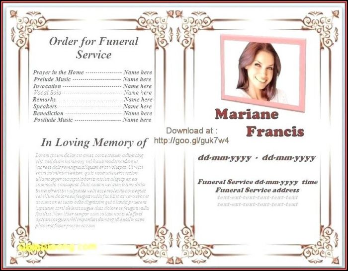 Funeral Service Template Nz Funeral Service Template Nz