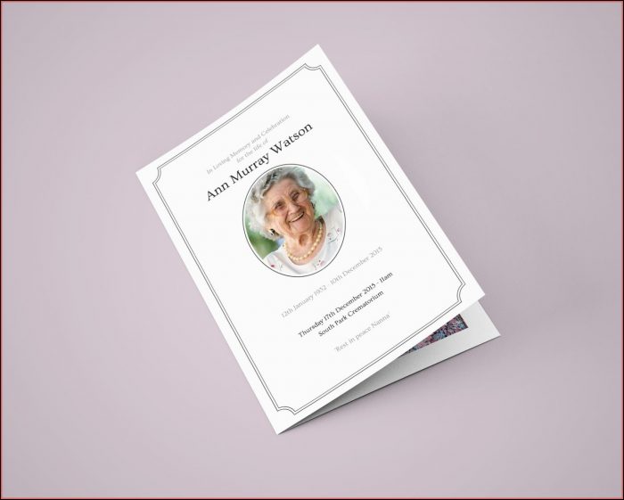 Funeral Service Template Uk Funeral Service Template Uk