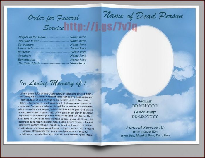 Funeral Service Template Word Free Funeral Service Template Word Free