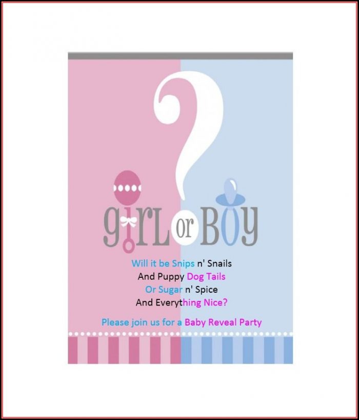 Gender Reveal Invitation Templates Gender Reveal Invitation Templates