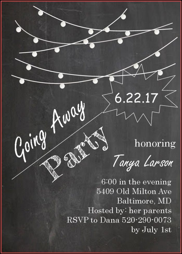 Going Away Party Invitation Template Going Away Party Invitation Template