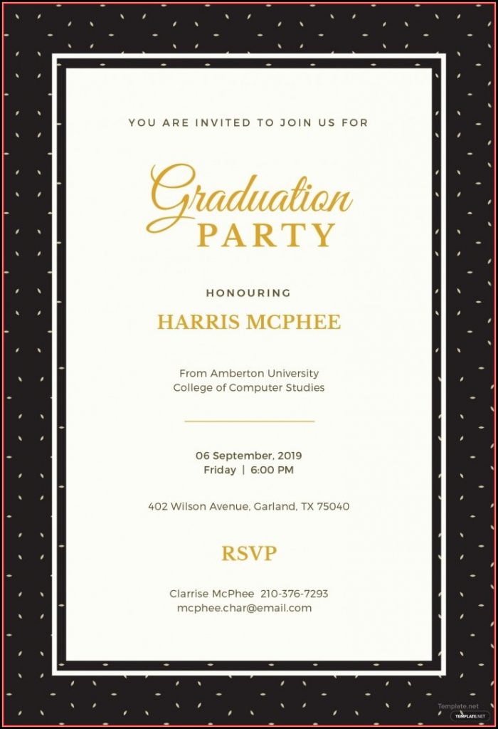 Graduation Invitation Template Free Graduation Invitation Template Free