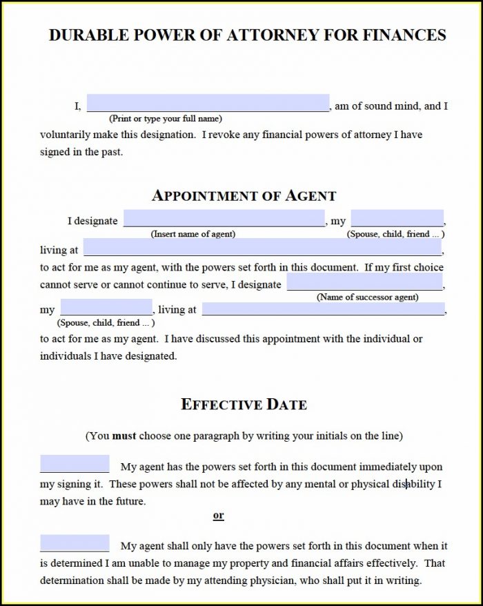 How To Get A Durable Power Of Attorney Form How To Get A Durable Power Of Attorney Form