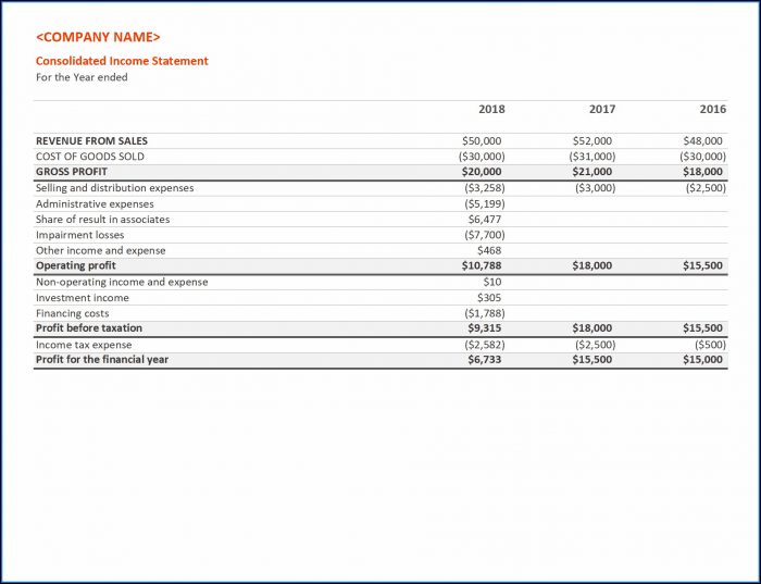 Income Statement Template Excel Free Download Income Statement Template Excel Free Download
