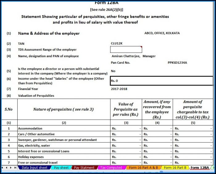 Income Tax Calculation Statement Form Free Download Income Tax Calculation Statement Form Free Download
