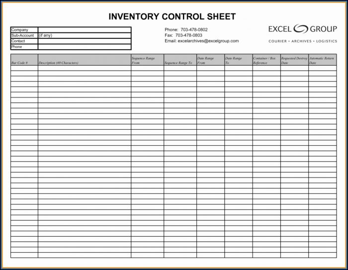Inventory Spreadsheet Sample Inventory Spreadsheet Sample