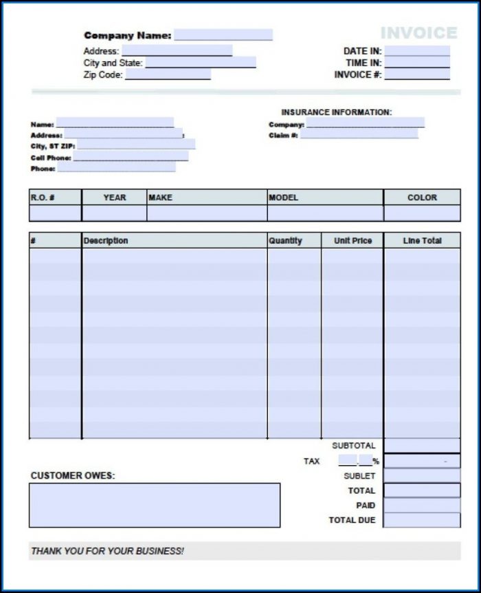Invoice Template Excel Free Download Invoice Template Excel Free Download
