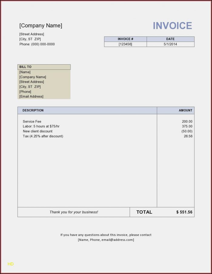 Invoice Template Word Download Free Invoice Template Word Download Free