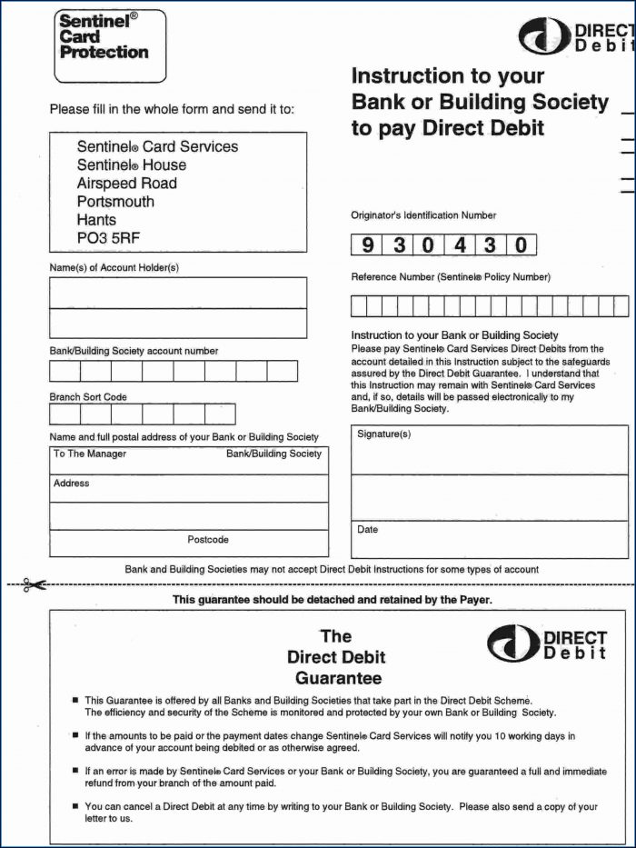 Lloyds Tsb Direct Debit Form Template Lloyds Tsb Direct Debit Form Template
