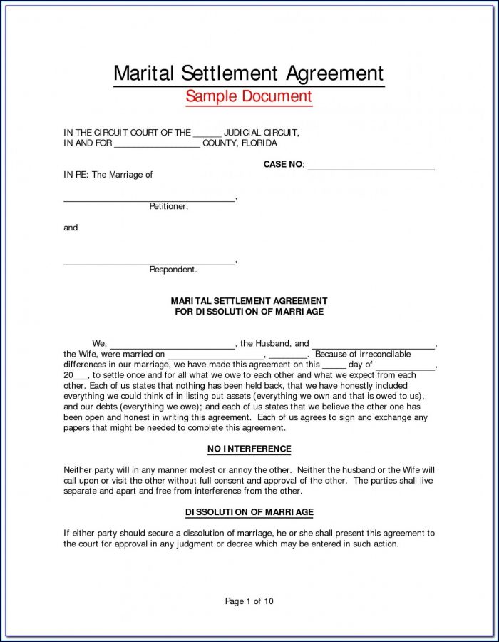Marriage Separation Agreement Template Free Marriage Separation Agreement Template Free
