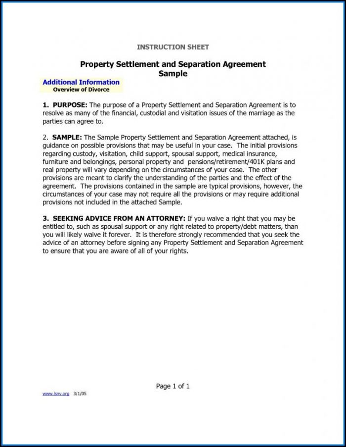Marriage Separation Agreement Template Virginia Marriage Separation Agreement Template Virginia
