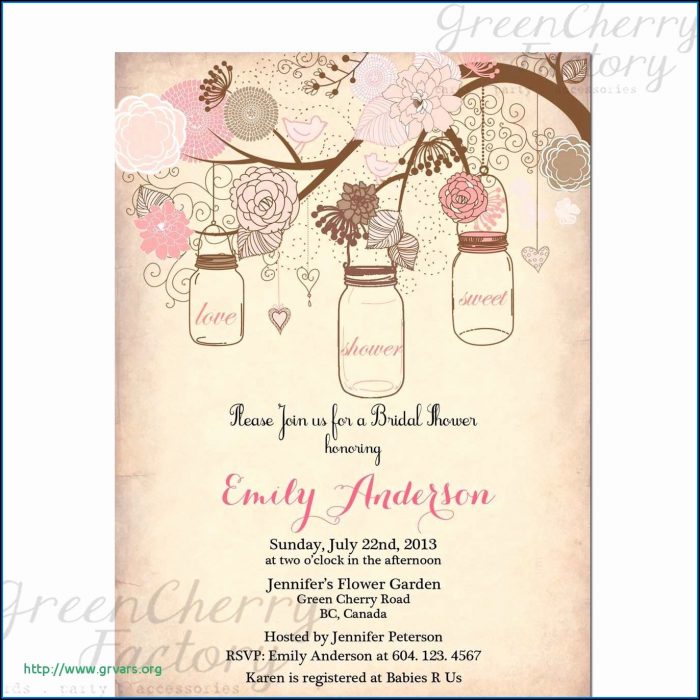 Mason Jar Baby Shower Invitation Template Mason Jar Baby Shower Invitation Template