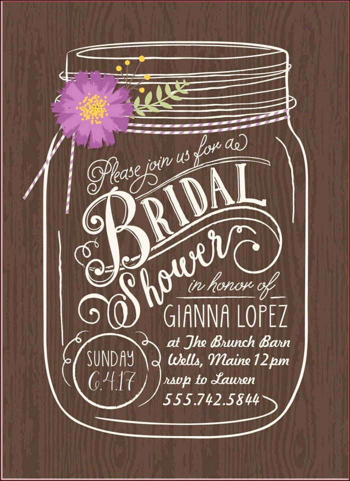 Mason Jar Bridal Shower Invitation Template Mason Jar Bridal Shower Invitation Template
