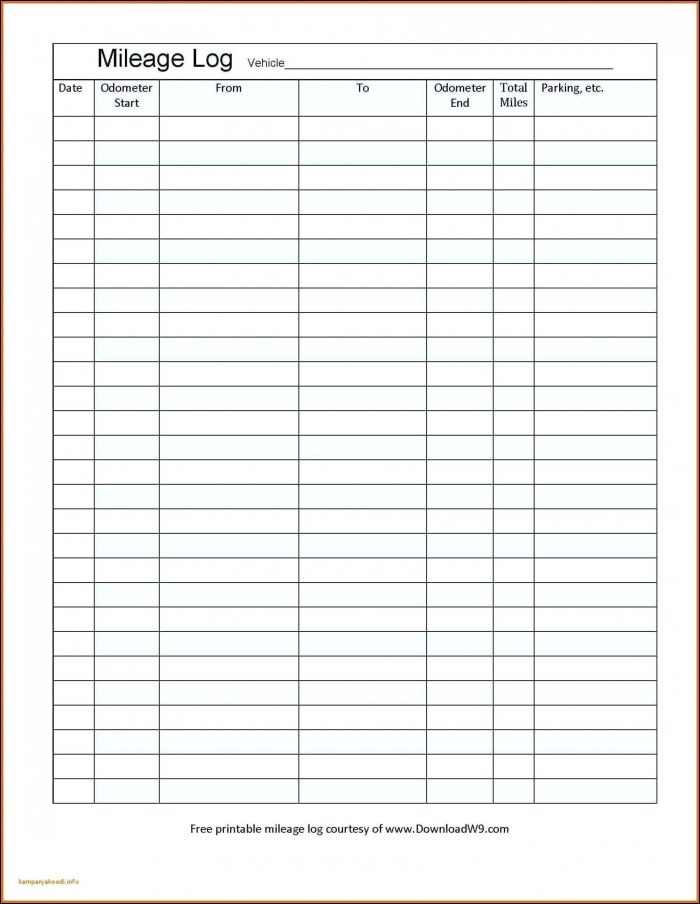 Mileage Log Book Template Free Mileage Log Book Template Free