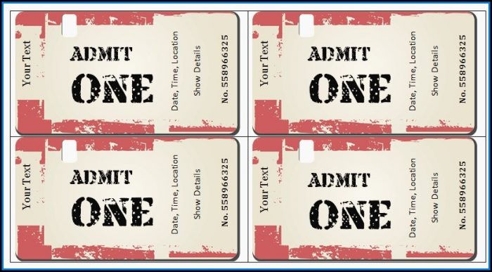 Movie Ticket Gift Certificate Template Movie Ticket Gift Certificate Template