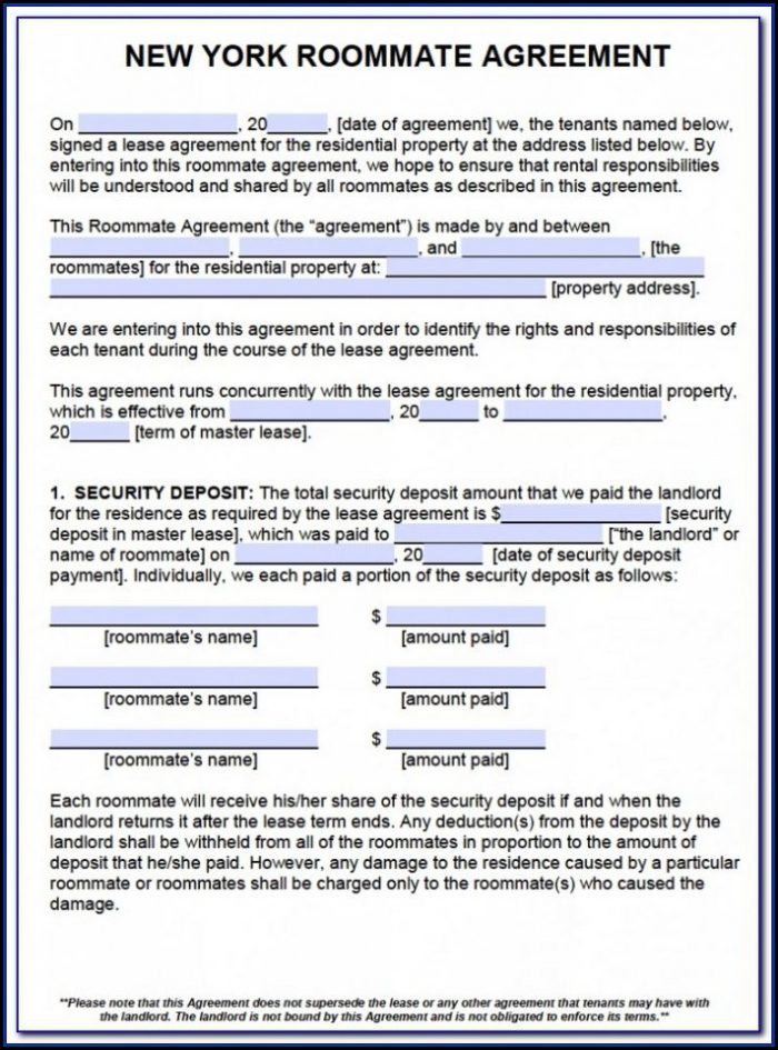 New York City Residential Lease Agreement Form New York City Residential Lease Agreement Form