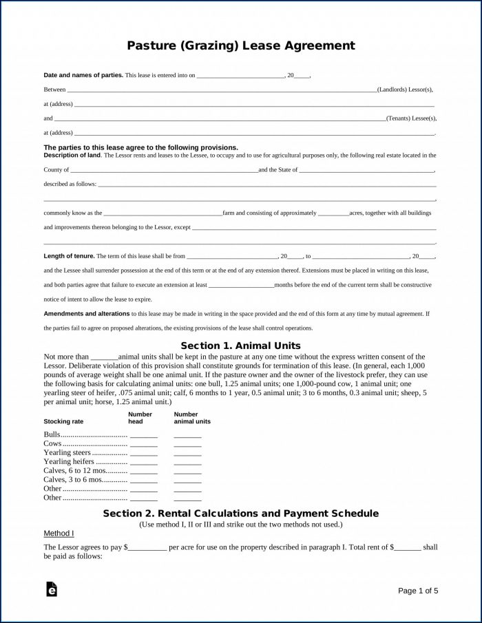 Oklahoma Pasture Lease Agreement Form Oklahoma Pasture Lease Agreement Form