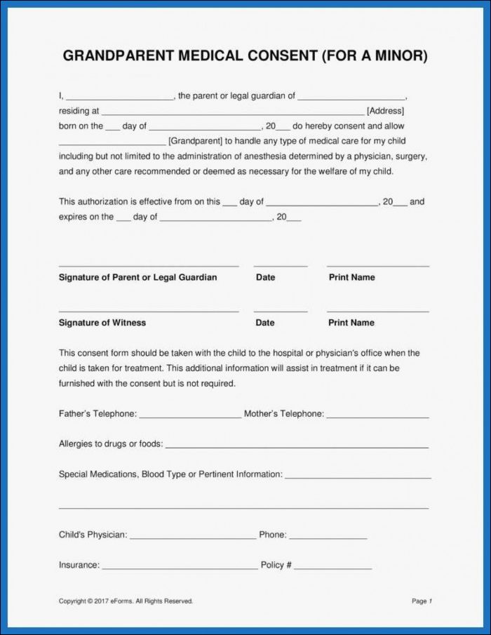 Parental Consent Form Template Travel Parental Consent Form Template Travel