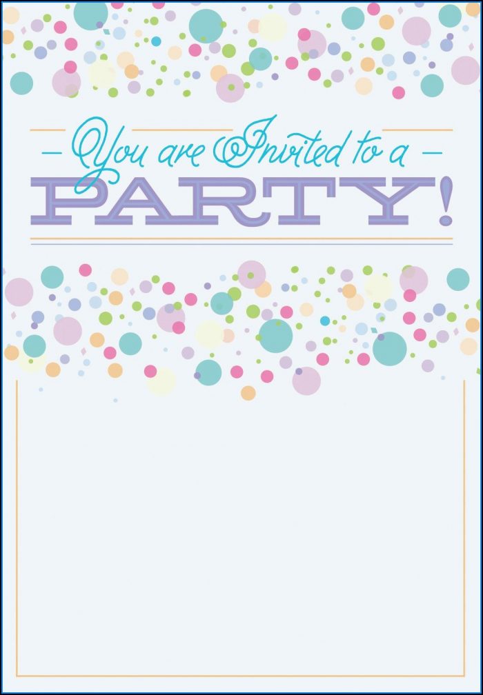 Polka Dot Party Invitation Template Polka Dot Party Invitation Template