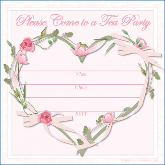 Princess Tea Party Invitation Template Free Princess Tea Party Invitation Template Free