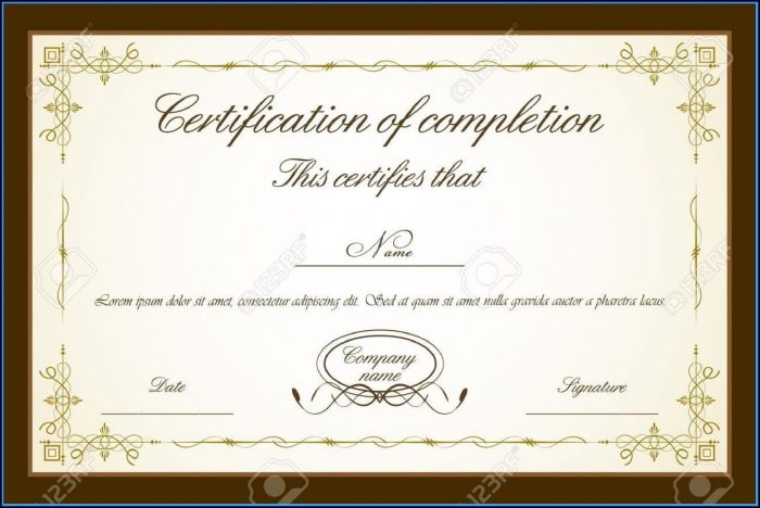 Printable Certificate Template Free Printable Certificate Template Free